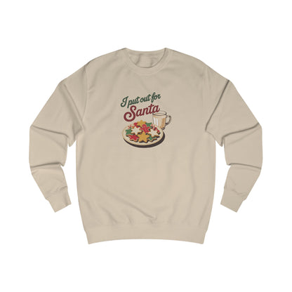 I Put Out for Santa — Retro Christmas Cookies Sweatshirt (Light)