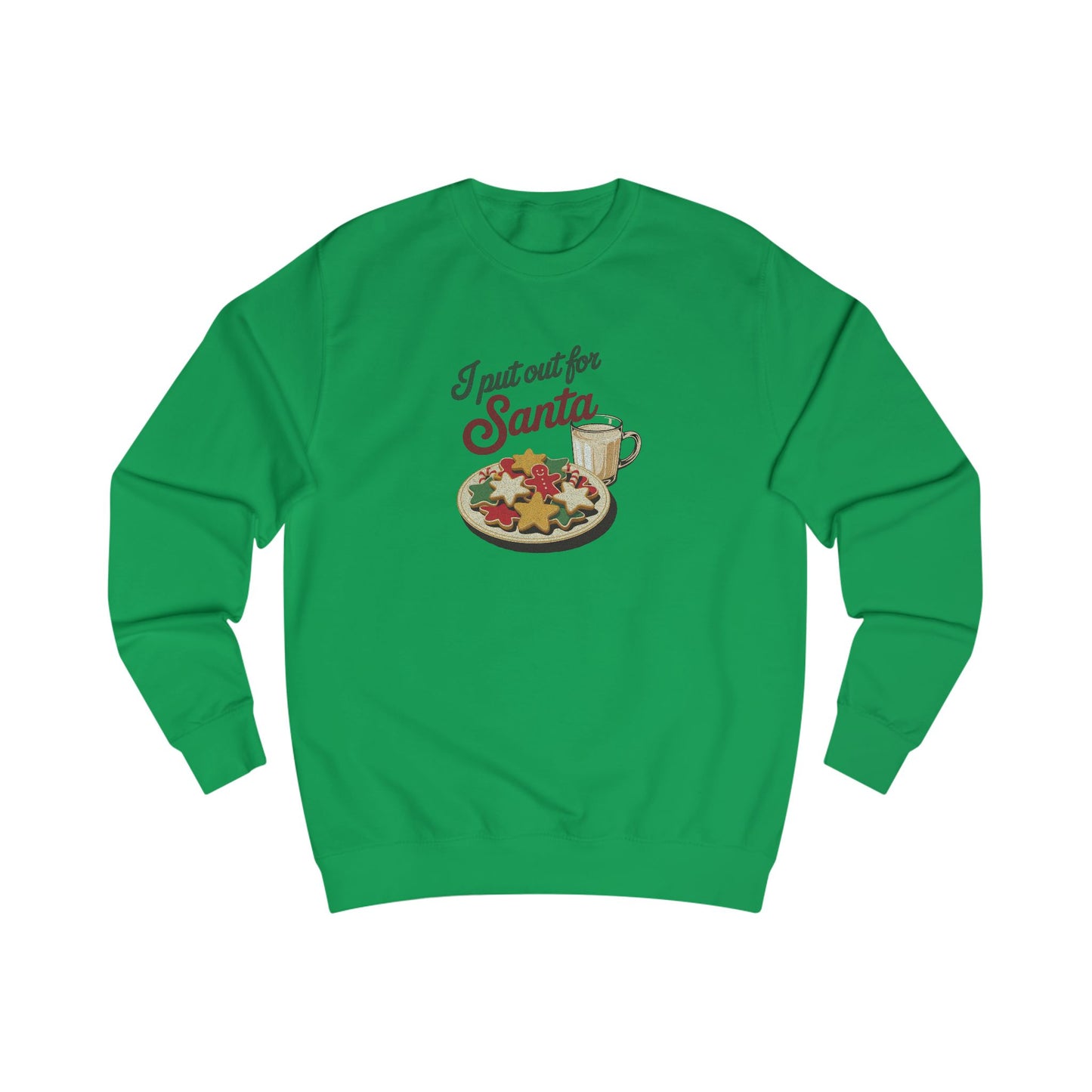I Put Out for Santa — Retro Christmas Cookies Sweatshirt (Light)