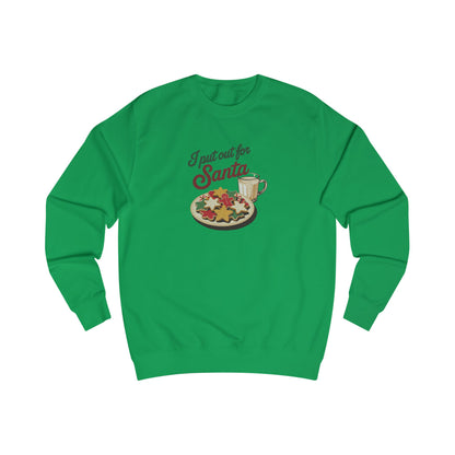 I Put Out for Santa — Retro Christmas Cookies Sweatshirt (Light)