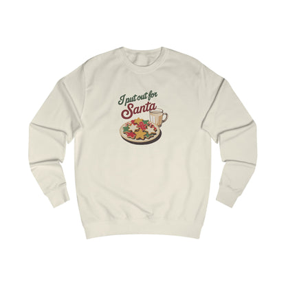 I Put Out for Santa — Retro Christmas Cookies Sweatshirt (Light)