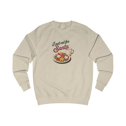 I Put Out for Santa — Retro Christmas Cookies Sweatshirt (Light)