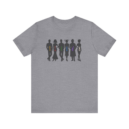 The Usual Suspects, Properly Armed — Clue Retro Tee (Light)