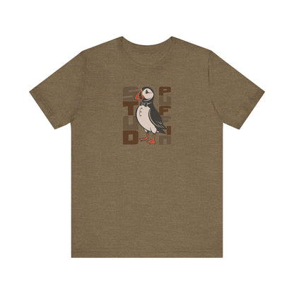 Stud Puffin, Licensed to Chill – Spy-Bird Retro Tee (Light)