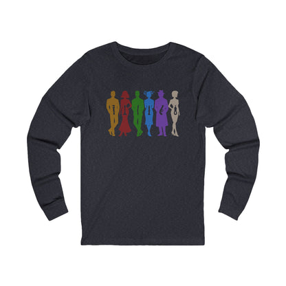 The Usual Suspects, Properly Armed — Clue Retro Long Sleeve (Dark)