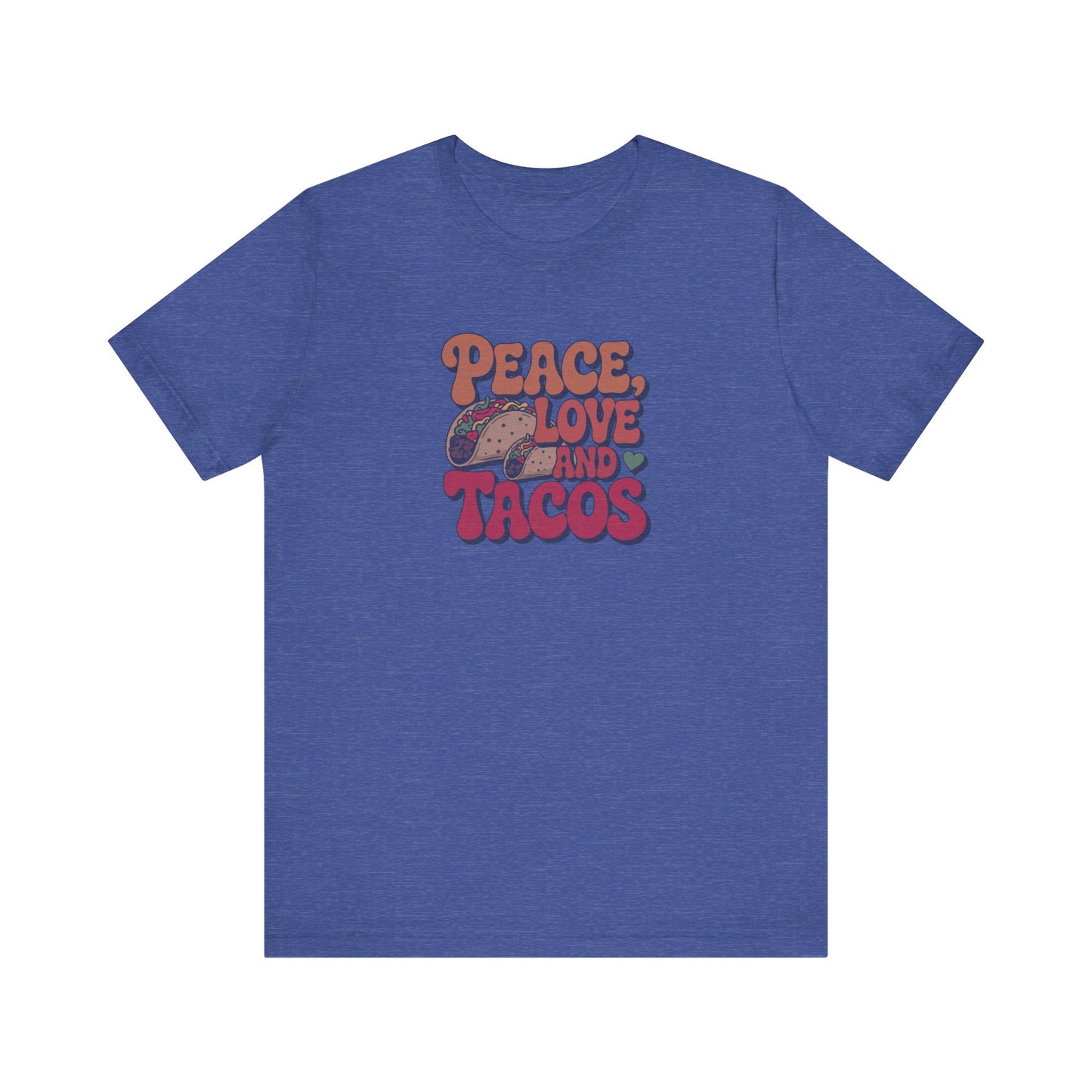 Peace, Love, and Tacos — Retro Foodie Tee (Dark)