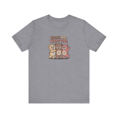 Bears Are Terrifying (Cute Remix) — Retro Tee (Light)