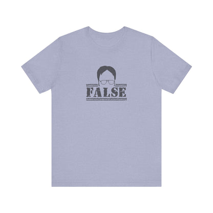 Dwight Schrute FALSE —  The Office-Inspired Retro Tee (Light)