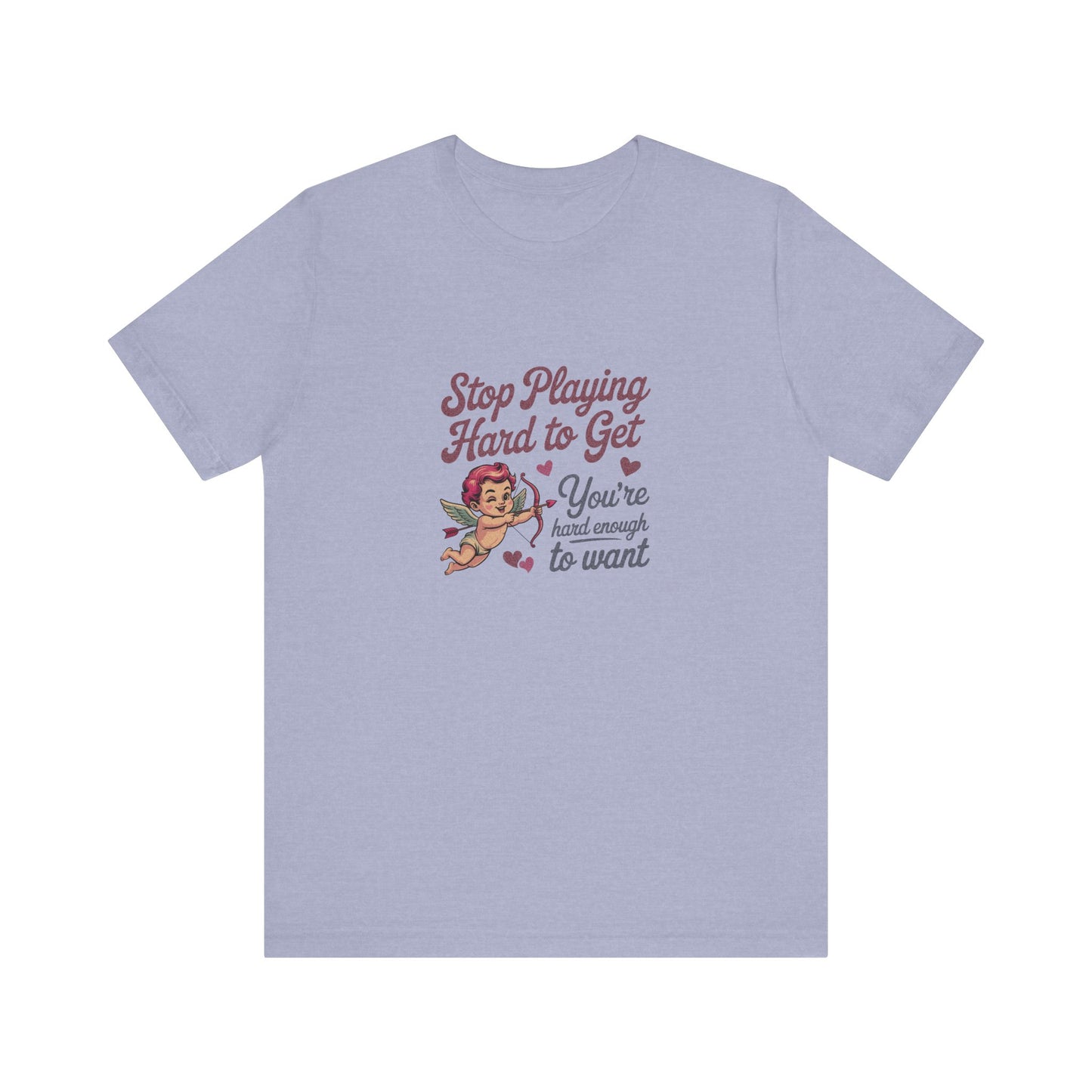 Stop Playing Hard to Get — Retro Cupid Tee (Light)