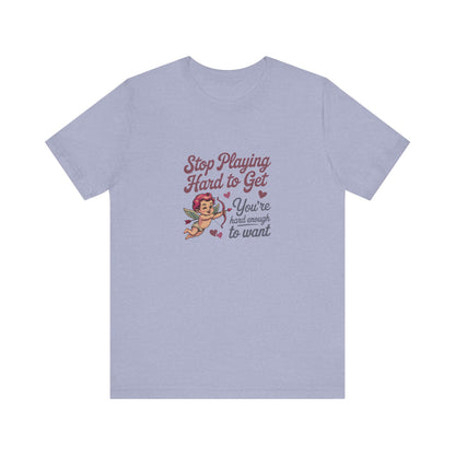 Stop Playing Hard to Get — Retro Cupid Tee (Light)