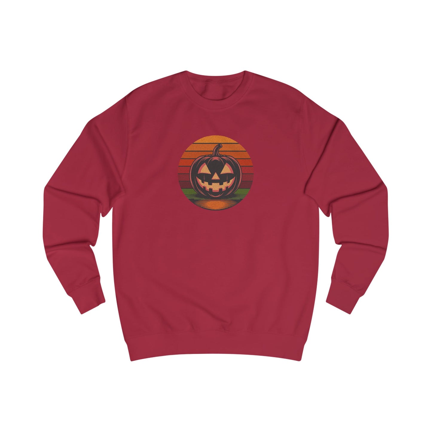 Retro Jack: Bold Grin — Halloween Sunset Sweatshirt (Light)