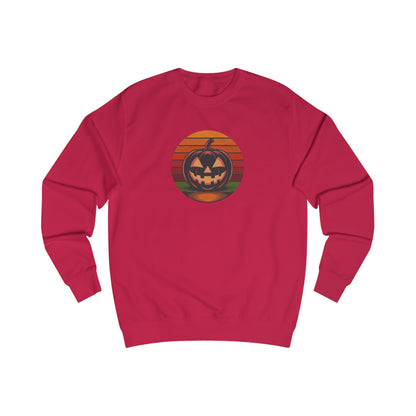 Retro Jack: Bold Grin — Halloween Sunset Sweatshirt (Light)