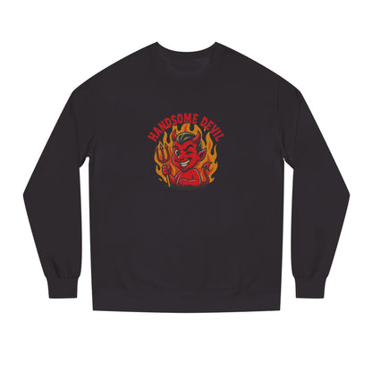 Handsome Devil — Fiery Retro Halloween Sweatshirt (Dark)