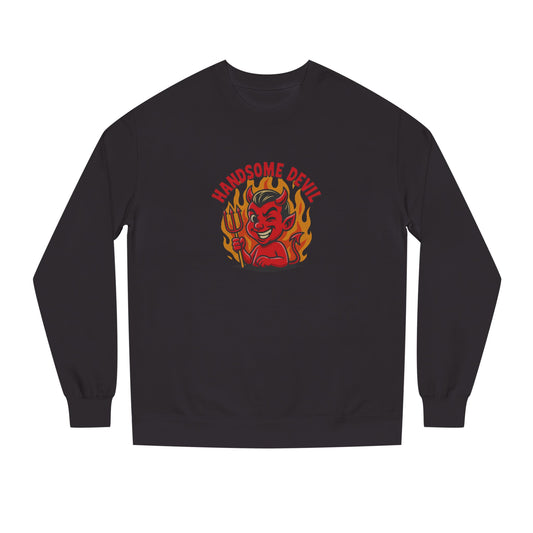 Handsome Devil — Fiery Retro Halloween Sweatshirt (Dark)