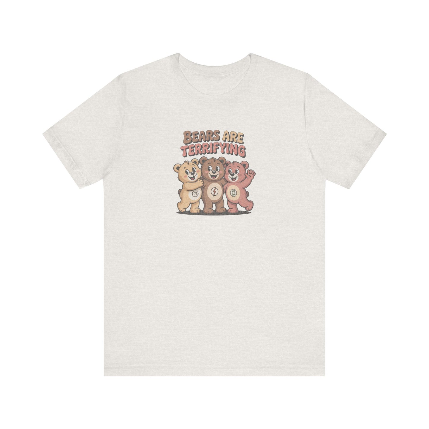 Bears Are Terrifying (Cute Remix) — Retro Tee (Light)