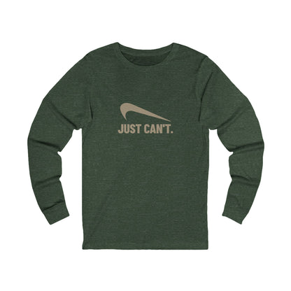 Just Can’t Athletic Parody — Retro Workout Long Sleeve (Dark)