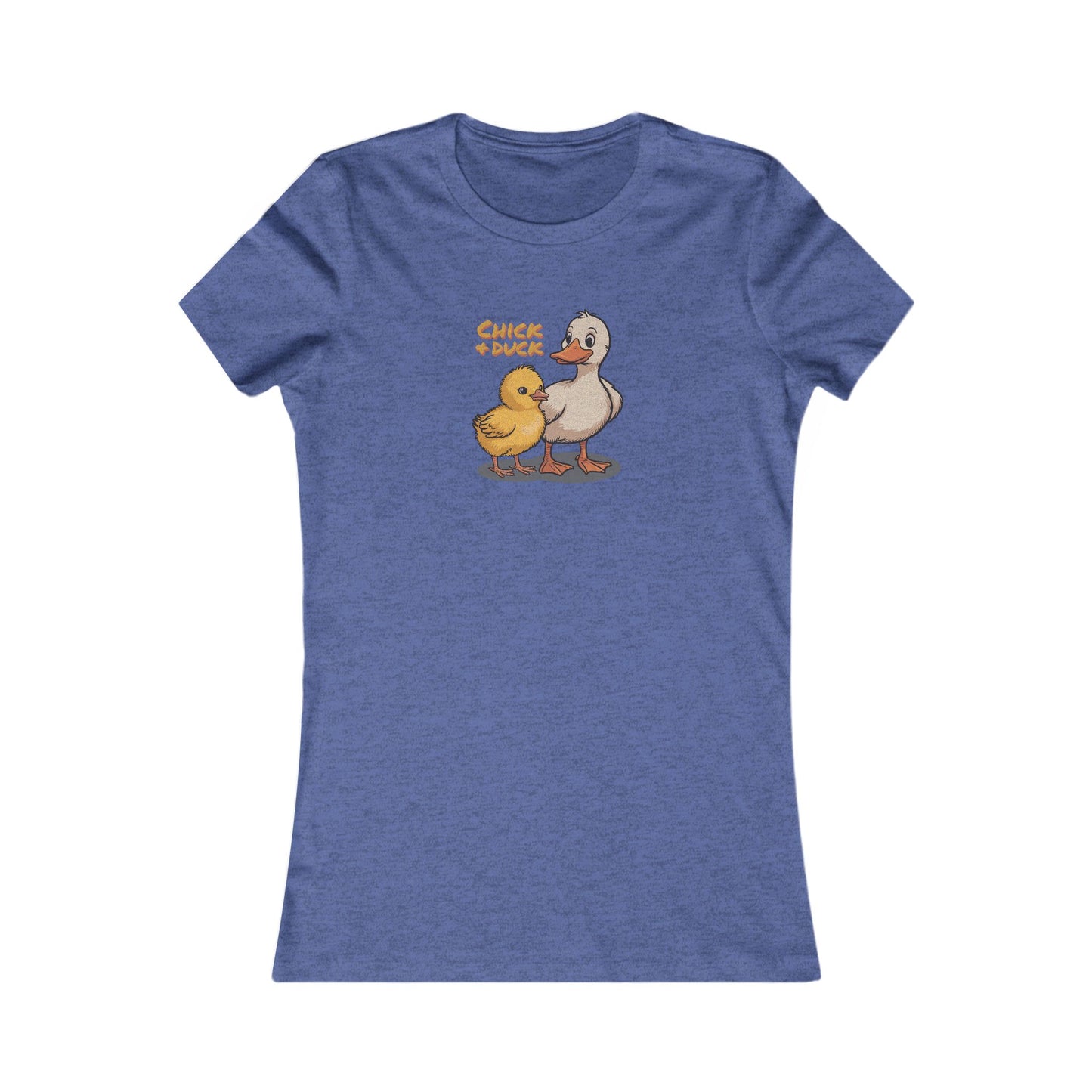 The Chick and the Duck — Friends Retro Women's Tee (Dark)