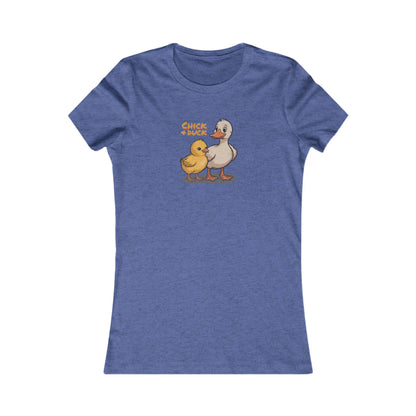 The Chick and the Duck — Friends Retro Women's Tee (Dark)
