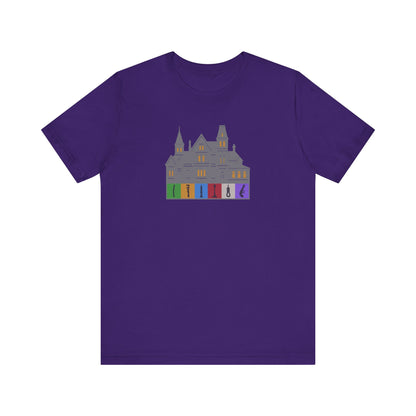 Welcome to Hill House (Off Route 41) — Clue Retro Tee (Dark)