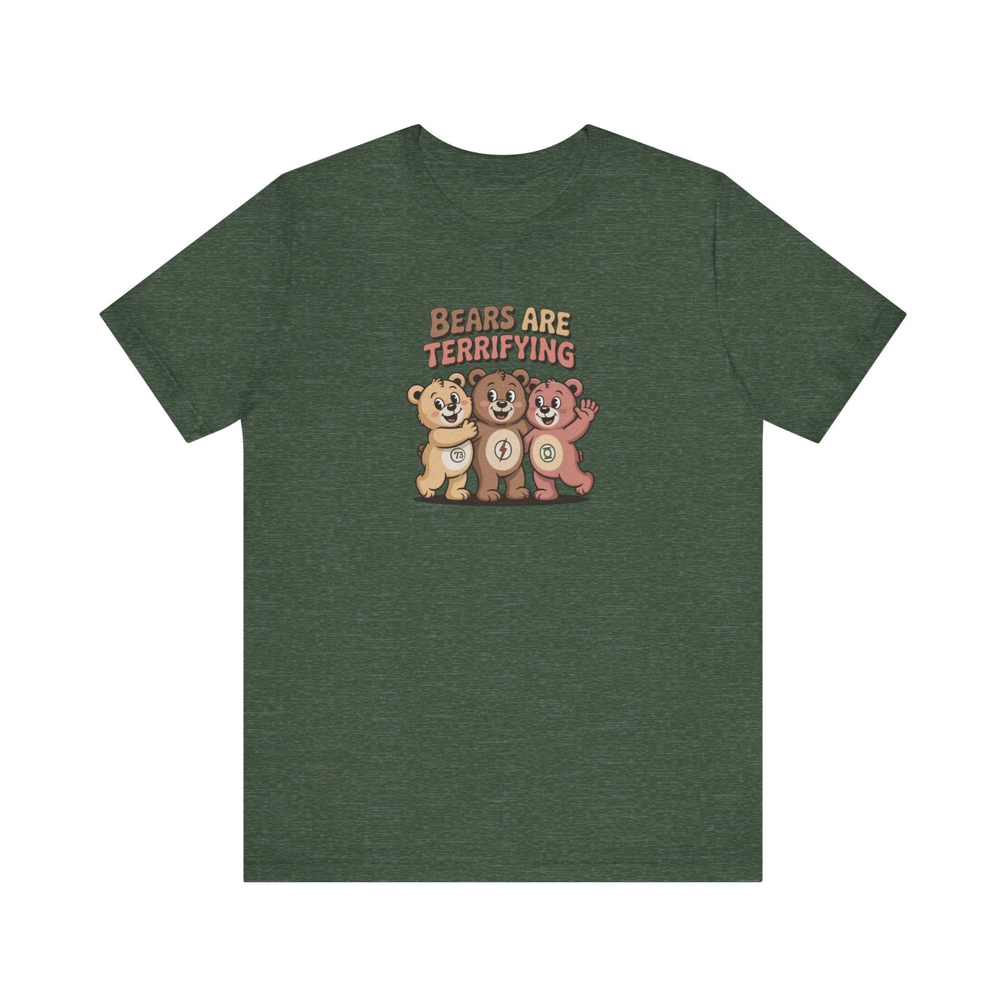 Bears Are Terrifying (Cute Remix) — Retro Tee (Dark)