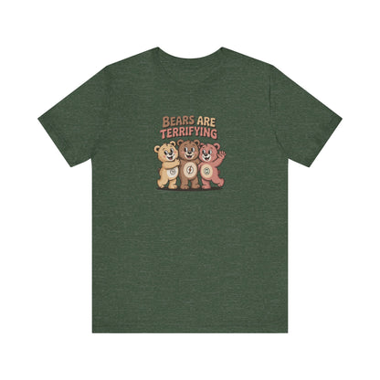 Bears Are Terrifying (Cute Remix) — Retro Tee (Dark)