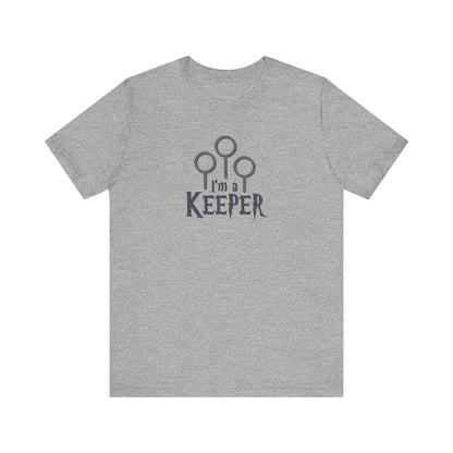 I’m a Keeper — Harry Potter Quidditch Retro Tee (Light)
