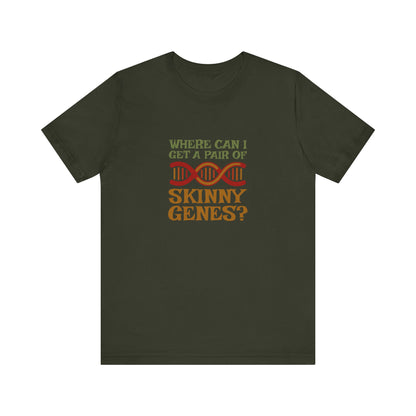 Pair of Skinny Genes (Colorful) — Retro Graphic Tee (Dark)