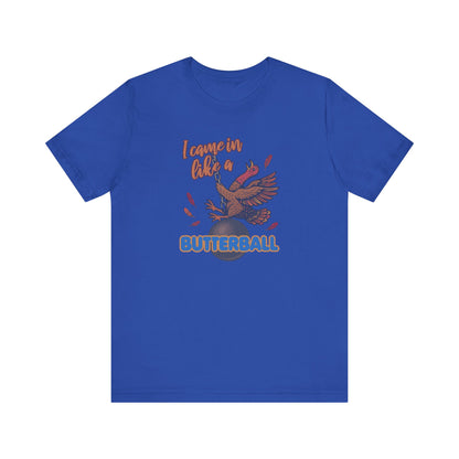 Like a Butterball — Miley Cyrus Thanksgiving Parody Retro Tee (Dark)