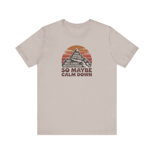 Everything in Moderation (Especially Fitness) – Mount Everest Retro Tee (Light)