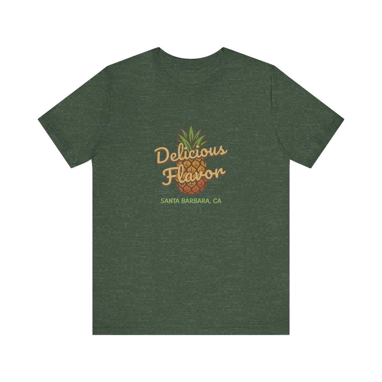 Delicious Flavor — Santa Barbara Pineapple Retro Tee (Dark)