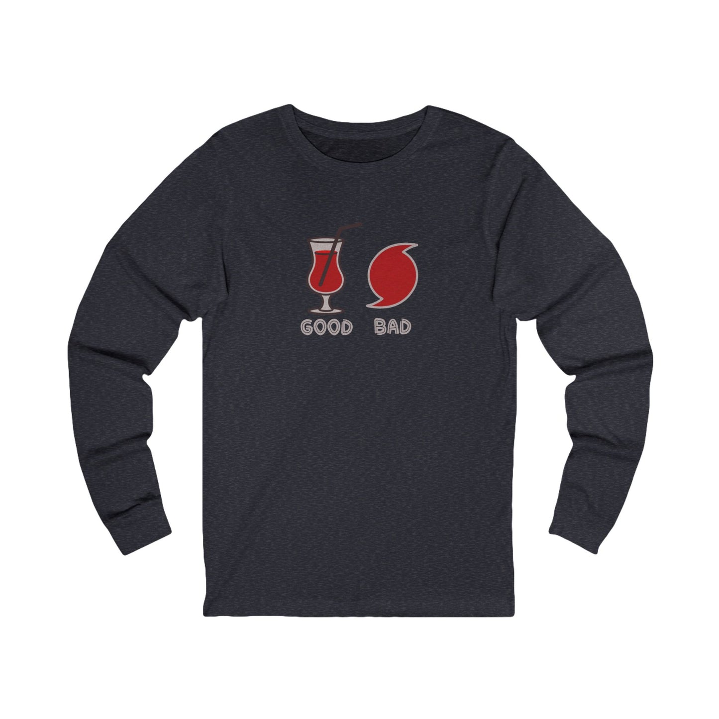Good Hurricane, Bad Hurricane – Tropical Retro Long Sleeve (Dark)