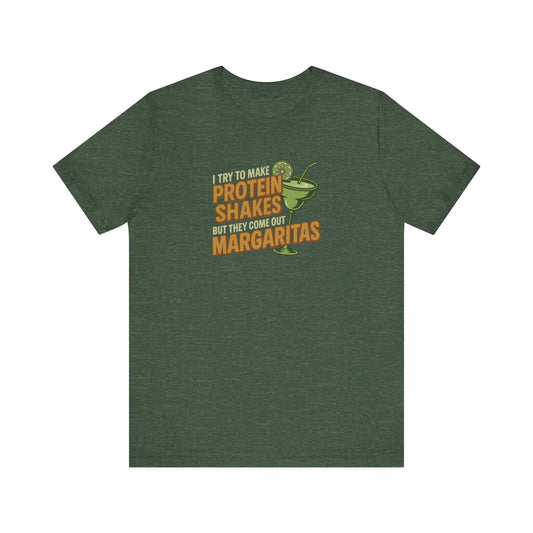 Protein Shakes (Oops, All Margaritas) — Retro Tee (Dark)