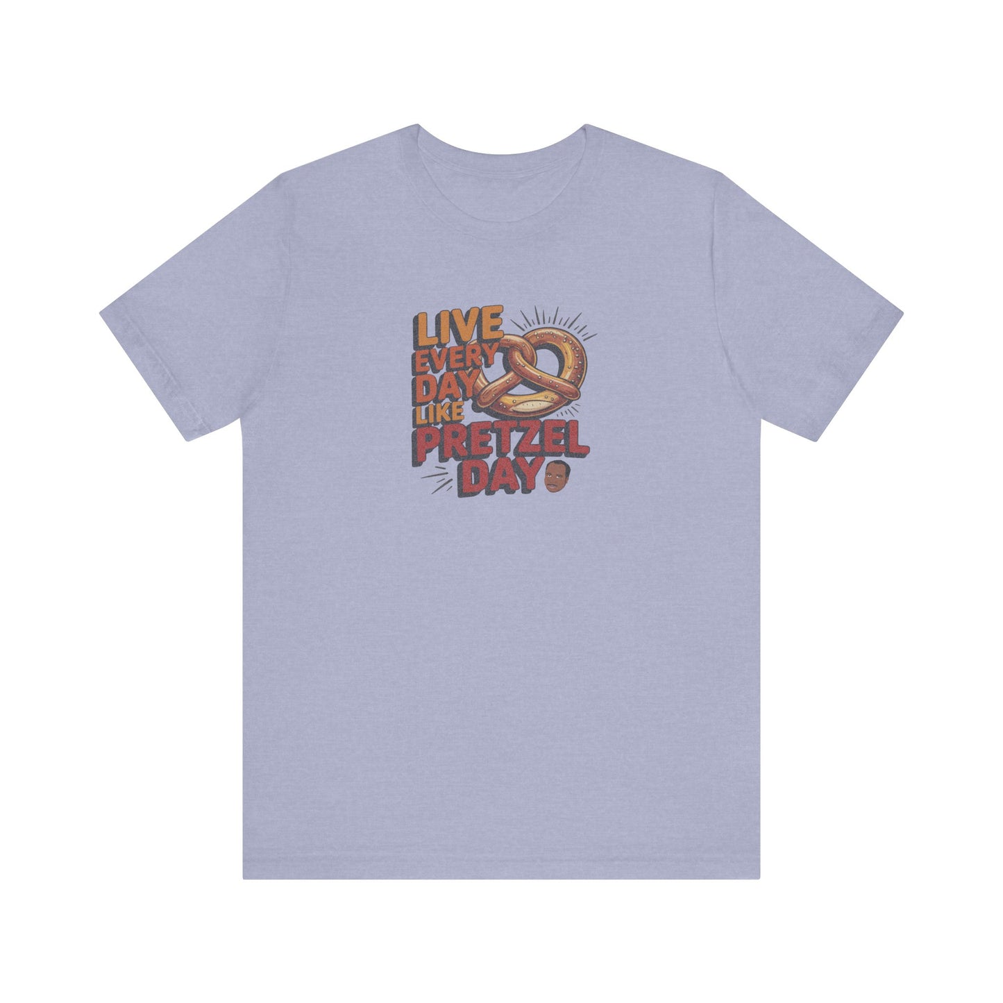 Live Every Day Like Pretzel Day — Stanley Hudson Retro Tee (Light)