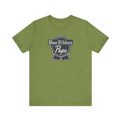 Blue Ribbon Pops Shirt — Funny Dad Gift, Retro Beer Dad Tee