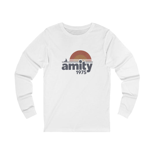 Amity Island 1975 — Jaws-Inspired Retro Long Sleeve (Light)