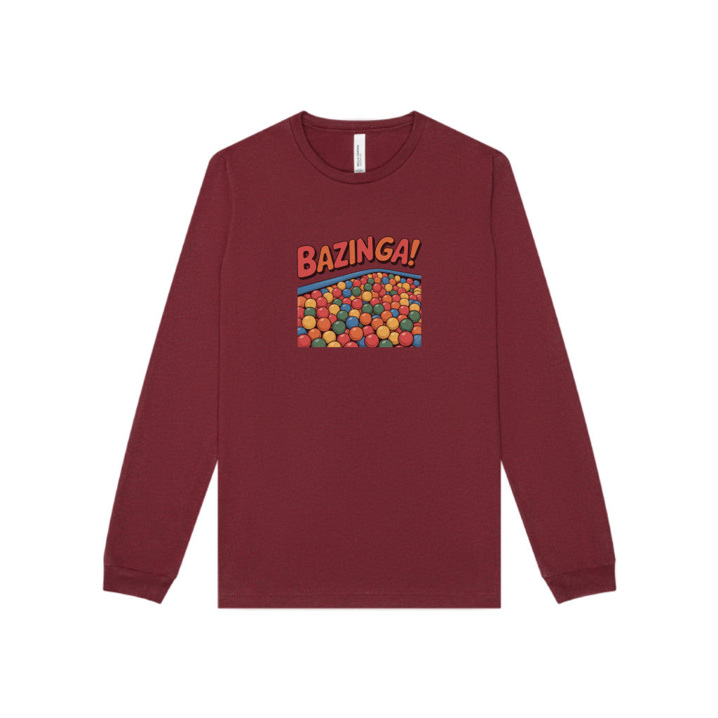 Bazinga! Ball Pit — Big Bang Theory Retro Long Sleeve (Dark)