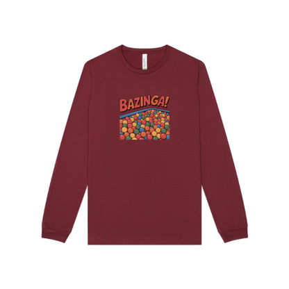 Bazinga! Ball Pit — Big Bang Theory Retro Long Sleeve (Dark)