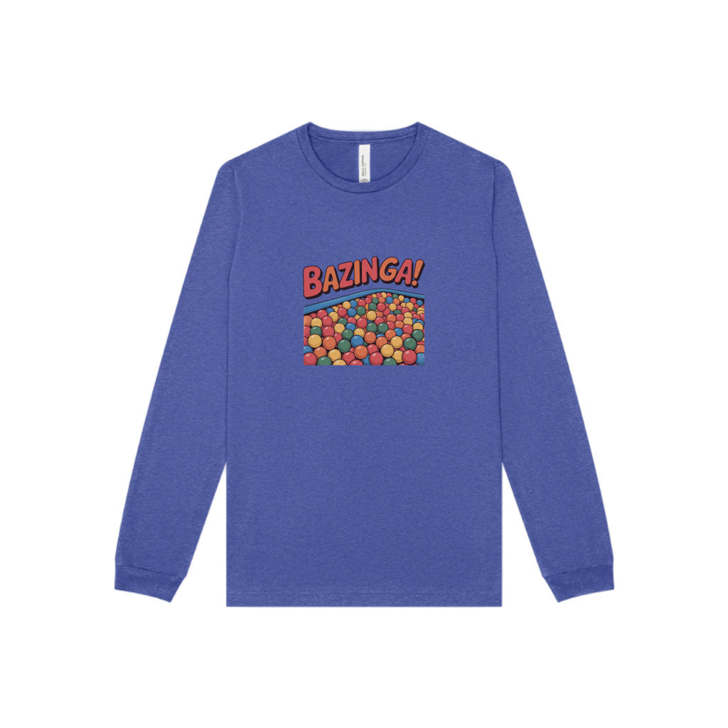 Bazinga! Ball Pit — Big Bang Theory Retro Long Sleeve (Dark)