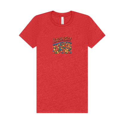 Bazinga! Ball Pit — Big Bang Theory Retro Women's Tee (Light)