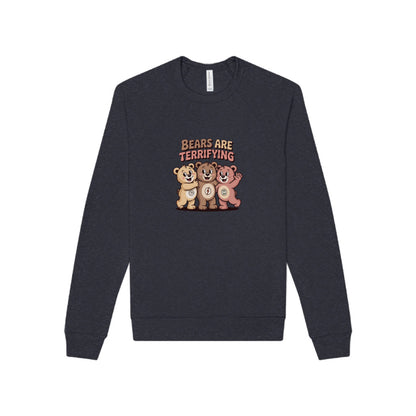 Bears Are Terrifying (Cute Remix) — Retro Sweatshirt (Dark)