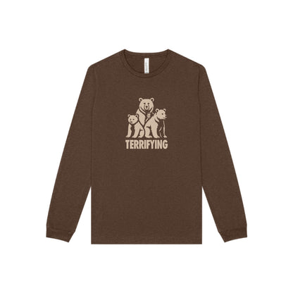 Bears Are Terrifying — Retro Silhouette Long Sleeve (Dark)