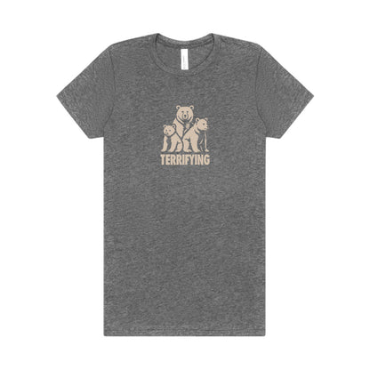 Bears Are Terrifying — Retro Silhouette Women's Tee (Dark)