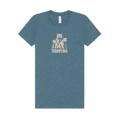 Bears Are Terrifying — Retro Silhouette Women's Tee (Dark)
