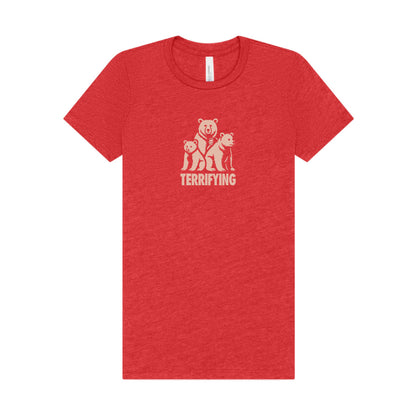 Bears Are Terrifying — Retro Silhouette Women's Tee (Dark)