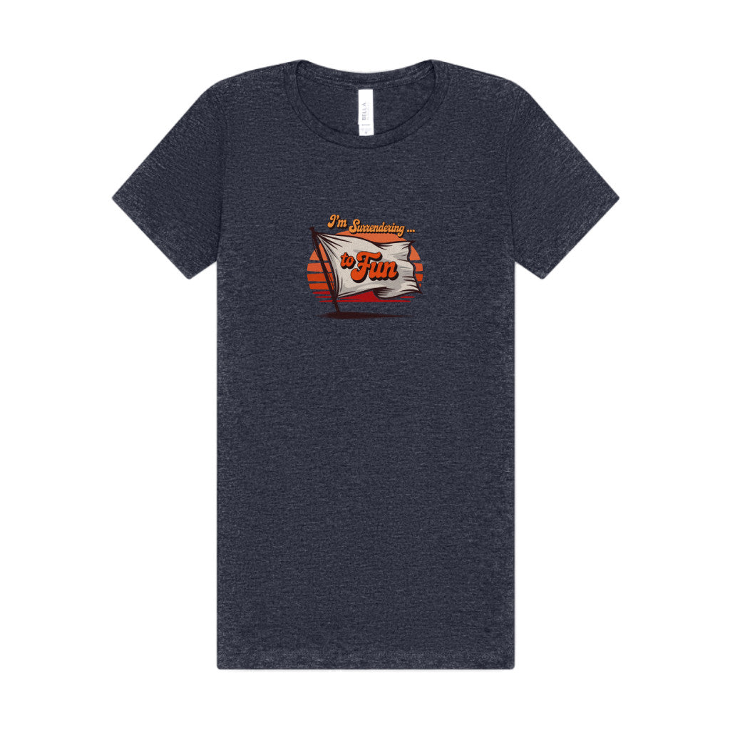 I'm Surrendering to Fun — Fun with Flags Retro Women's Tee (Dark)