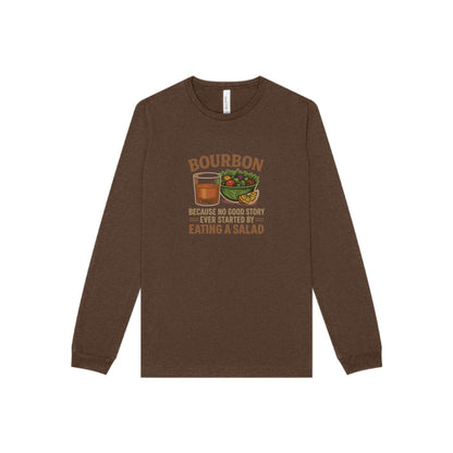Bourbon > Eating a Salad — Retro Long Sleeve (Dark)