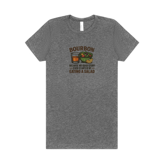 Bourbon > Eating a Salad — Retro Women's Tee (Light)