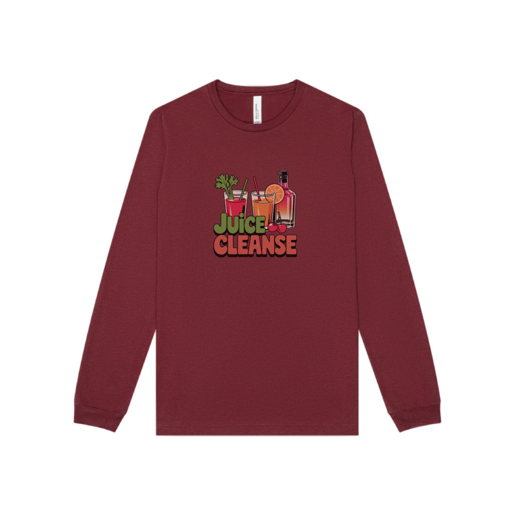 Juice Cleanse Liquid Diet — Boozy Brunch Retro Long Sleeve (Dark)