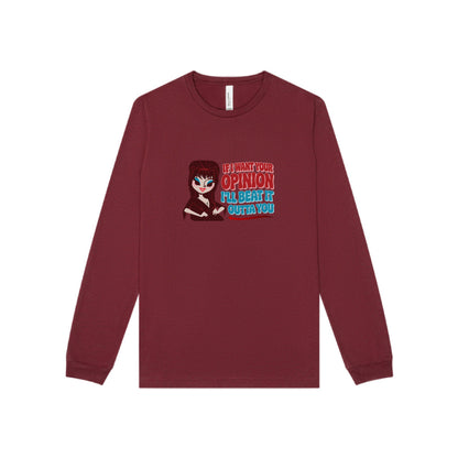 If I Want Your Opinion, I'll Beat It Outta Ya — Elvira Long Sleeve (Dark)