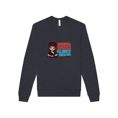 If I Want Your Opinion, I'll Beat It Outta Ya — Elvira Retro Sweatshirt (Dark)