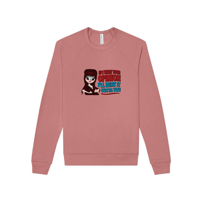 If I Want Your Opinion, I'll Beat It Outta Ya — Elvira Retro Sweatshirt (Light)